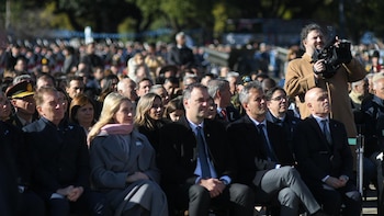 Javier Milei en el acto del Día de la Bandera en Rosario