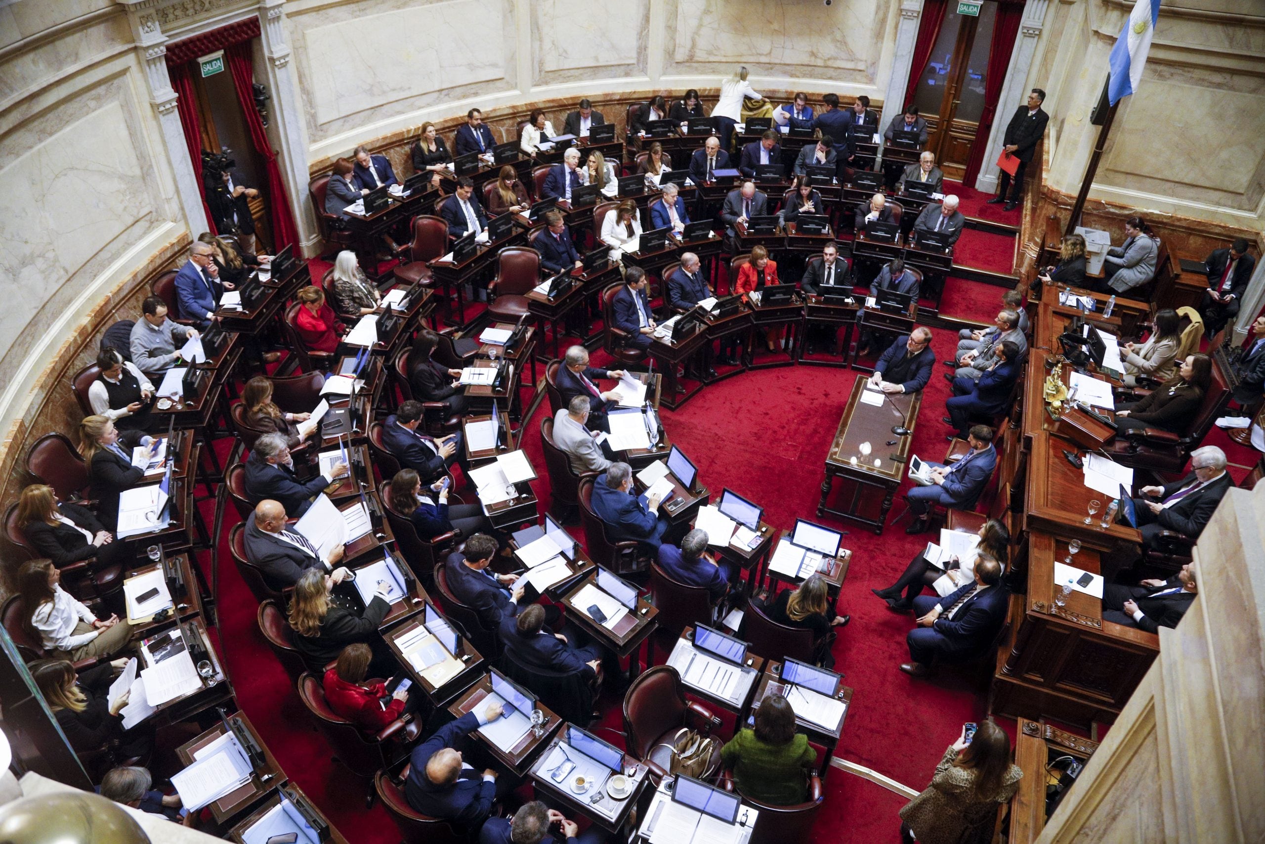 El pleno del Senado, durante su última sesión, el 14 de mayo pasado (NA)