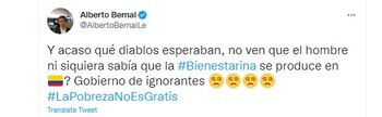 La discusión sobre la bienestarina