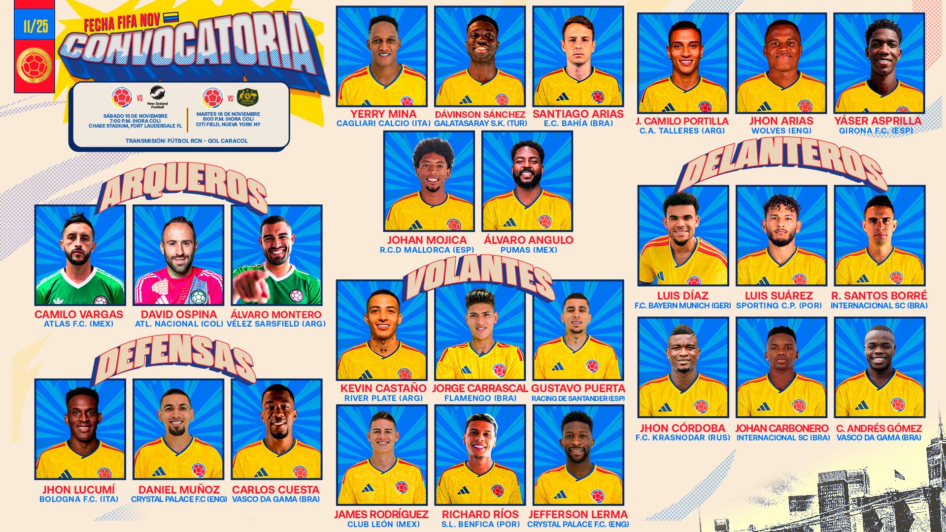 Richard Ríos es uno de los volantes convocados por la selección Colombia para los amistosos de marzo - crédito Federación Colombiana de Fútbol