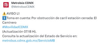 Estado de las diversas líneas del transporte público terrestre capitalino.