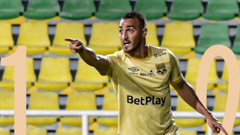 Fabricio Sanguinetti fue la figura del partido marcando uno de los dos goles de Internacional de Bogotá ante el Inter Palmira - crédito Internacional de Bogotá