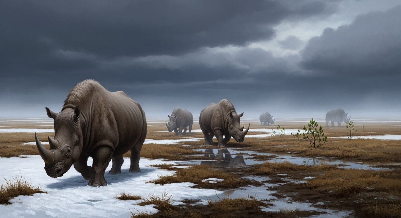 Las reconstrucciones demográficas indican que la población del rinoceronte lanudo se mantuvo viable y numerosa hasta el final de la última Edad de Hielo - (Imagen Ilustrativa Infobae)