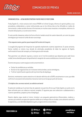 Se emitió un comunicado detallando