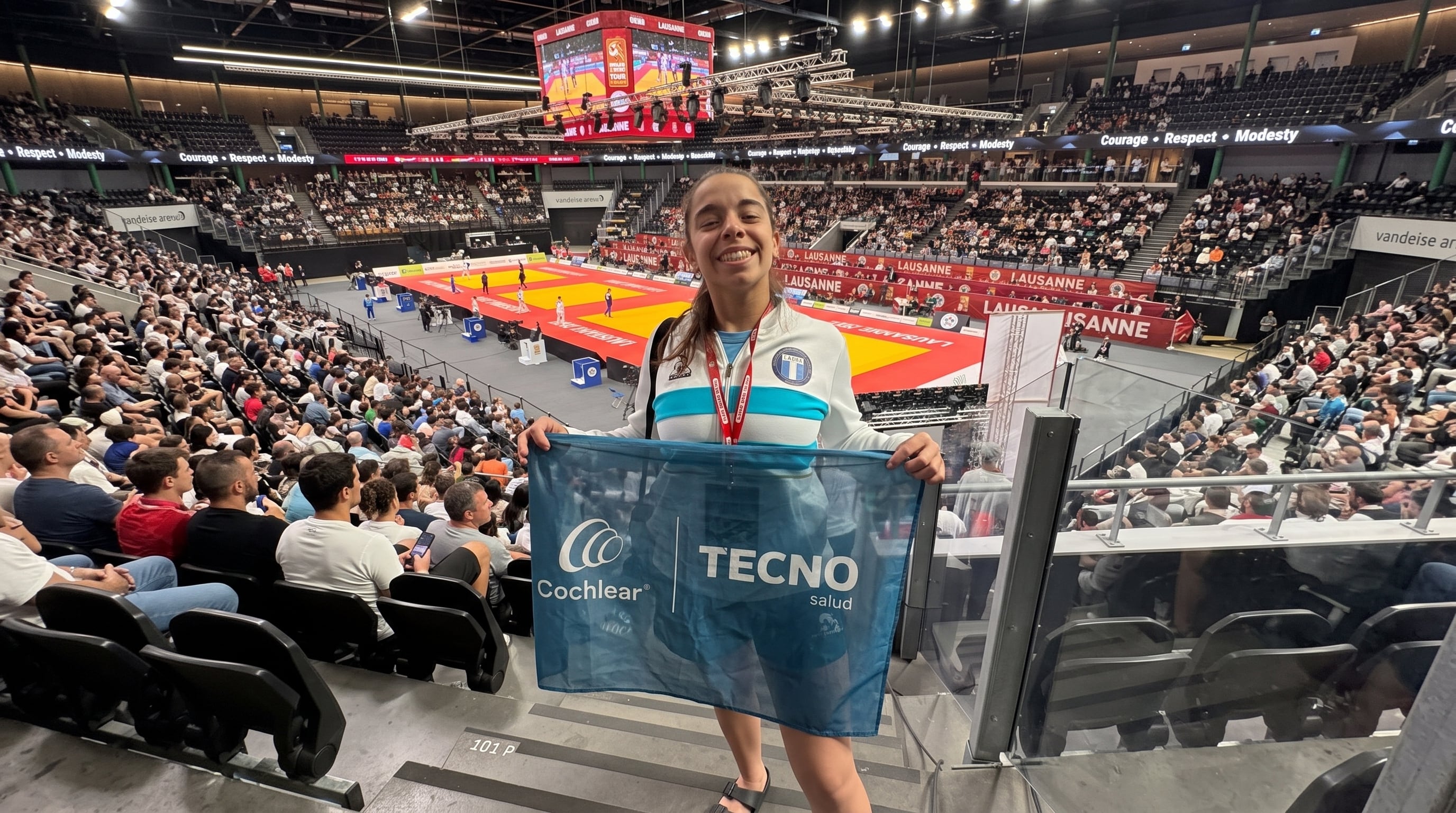 Valentina Bonfanti, la judoca de El Calafate que hizo de la hipoacusia una carrera internacional (Tecnosalud)