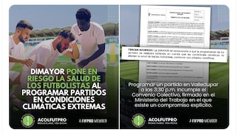 Denuncia de Acolfutpro sobre los riesgos de jugar a las 3:30 p. m. en el estadio Armando Maestre - crédito Acolfutpro