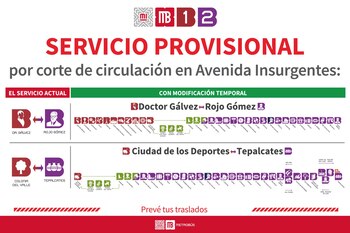 Metrobús establece rutas de apoyo