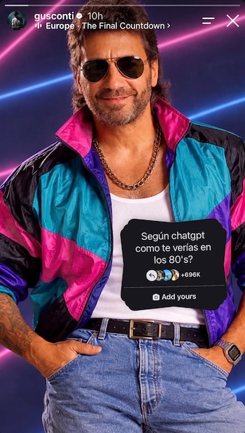 Los famosos argentinos se sumaron a la trend de la década de 1980