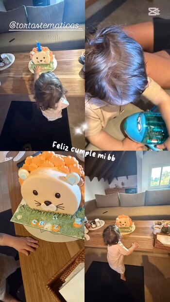 Fotos enternecedoras y una torta