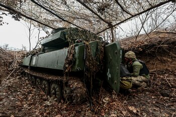 Militares ucranianos de una brigada