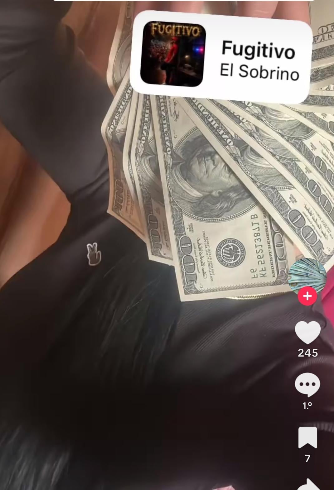 Imágenes publicadas en TikTok por la joven acusada de viuda negra