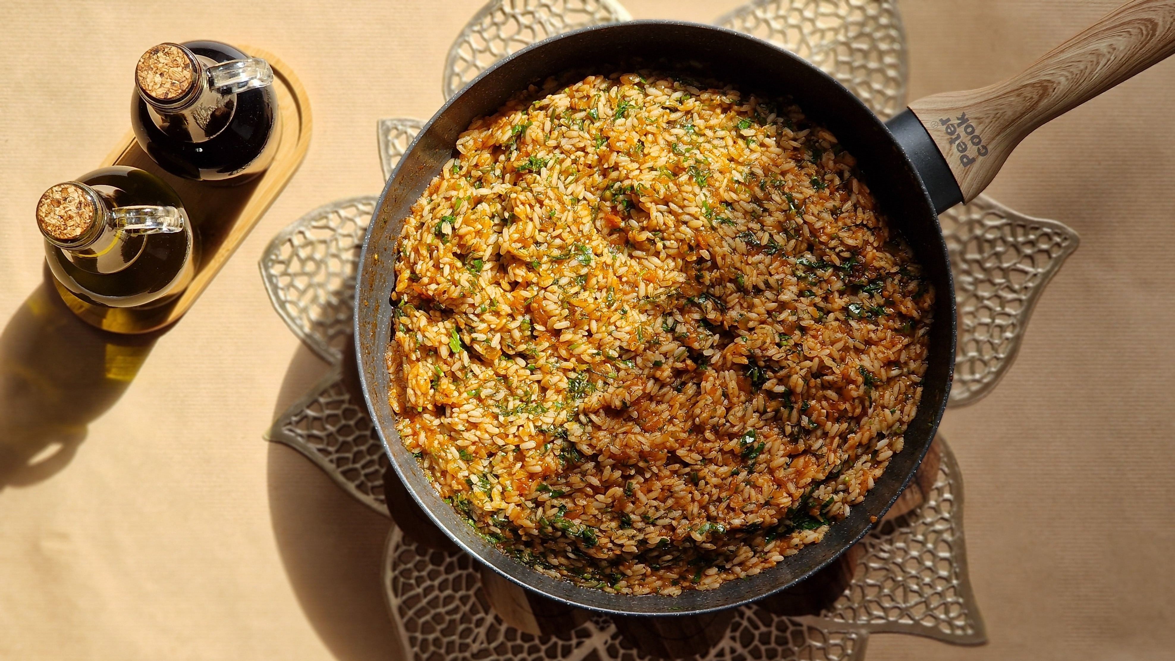 Receta de arroz con setas y calabaza, una delicia con sabor a otoño (Pexels)
