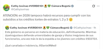 Catherine Juvinao cuestiona la distribución