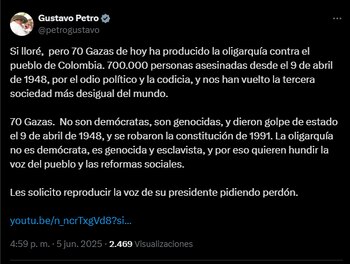 Petro respondió a críticas por