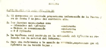 Texto de un informe sobre