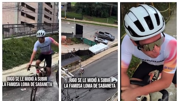 Rigoberto Urán se le midió a subir la famosa loma en Sabaneta, en la que muchos carros se “cuelgan”: “¿Subimos o no?"