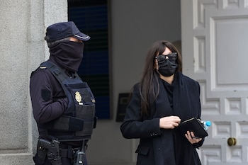 La expareja de Ábalos, Jéssica Rodríguez, a su salida del Tribunal Supremo (Jesús Hellín / Europa Press)