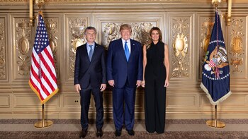 Macri, Trump y Melanie, en