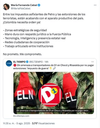 La precandidata citó un artículo