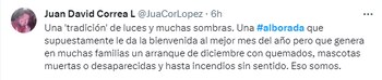Comentarios contra la alborada en