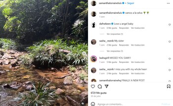 La actriz Samantha Lorraine, que