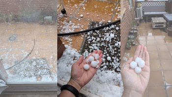 Fotos del granizo de Madrid.