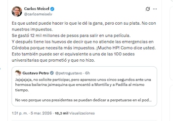 El congresista Carlos Meisel llamó
