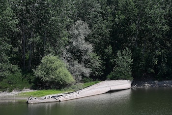 El barco quedó a la