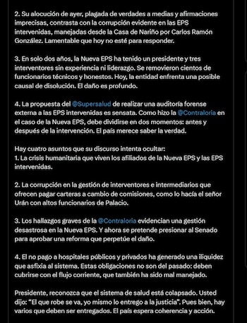 Juan Manuel Galán lanzó duras