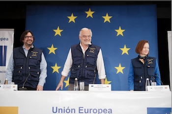 Pese a las denuncias reiteradas del presidente Gustavo Petro, la Misión de Observación Electoral de la Unión Europea descartó preliminarmente indicios de fraude en el preconteo y el escrutinio - crédito Misión de Observación Electoral de la Unión Europea Colombia 2026