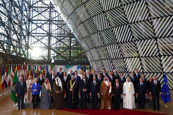 La cumbre de 2024 se realizó en Bruselas y la segunda se iba a realizar en Riad (REUTERS/Johanna Geron/Archivo)