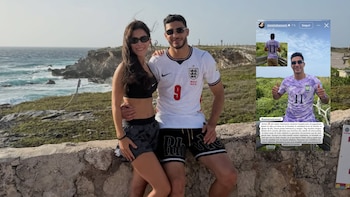 actriz Daniela Basso no se quedó callada ante los comentarios negativos por la foto de Jiménez en Isla Mujeres con la camiseta de Harry Kane. (Instagram/@danielabassom)