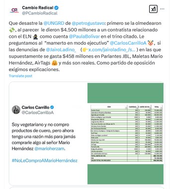 Cambio Radical vinculó a