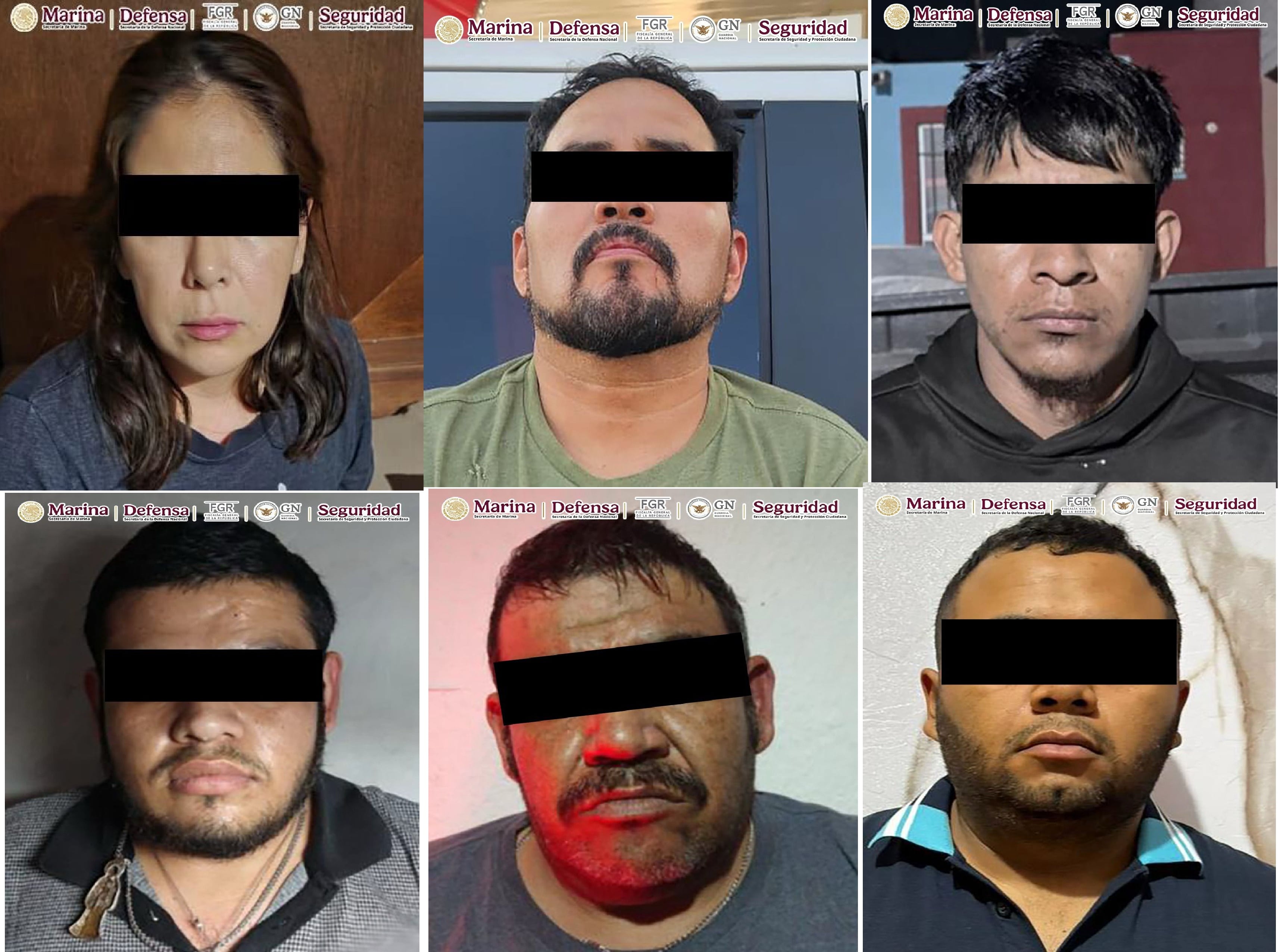 Las seis personas detenidas tras cateos en Querétaro (SSPC)