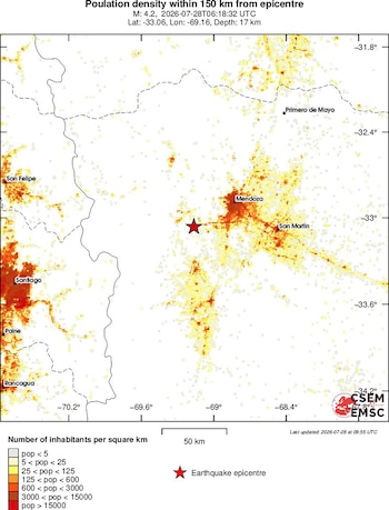 Dos sismos sacudieron a la provincia de Mendoza en menos de cinco horas