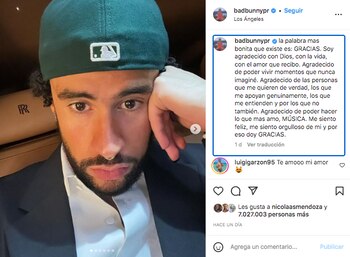 Bad Bunny reapareció en redes