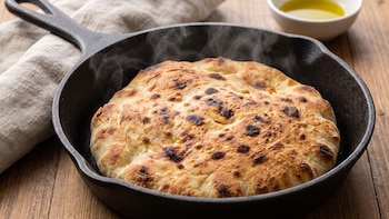 Receta de pan sin levadura en sartén, rápida y fácil