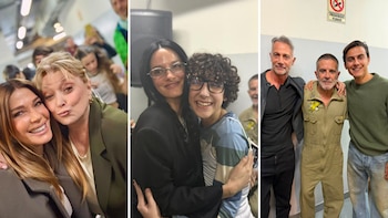 Oriana Sabatini, Paulo Dybala, Catherine Fulop y Ova fueron al teatro a ver Billy Elliot