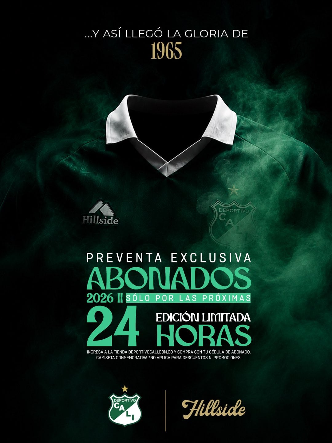 Así fue el anuncio de la preventa de la camiseta conmemorativa del Deportivo Cali por la primera estrella de 1965 - crédito Deportivo Cali