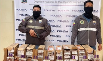 Las municiones incautadas. (Policía Nacional)