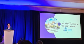Patricia Figueroa, directora ejecutiva de CAMTEX, participó como ponente en el panel "Inversión en América: Cómo hacer negocios en Centroamérica", durante la conferencia anual de la Americas Apparel Producers' Network en Florida. (Cortesía: Cámara de la Industria Textil, Confección y Zonas Francas de El Salvador)