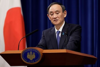 El primer ministro de Japón, Yoshihide Suga. Kiyoshi Ota/Pool via REUTERS