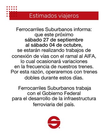 Modificaciones en el servicio del