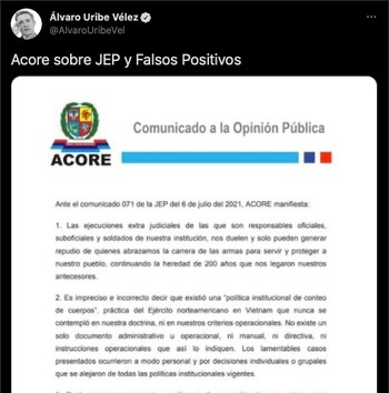 Falsos positivos colombia