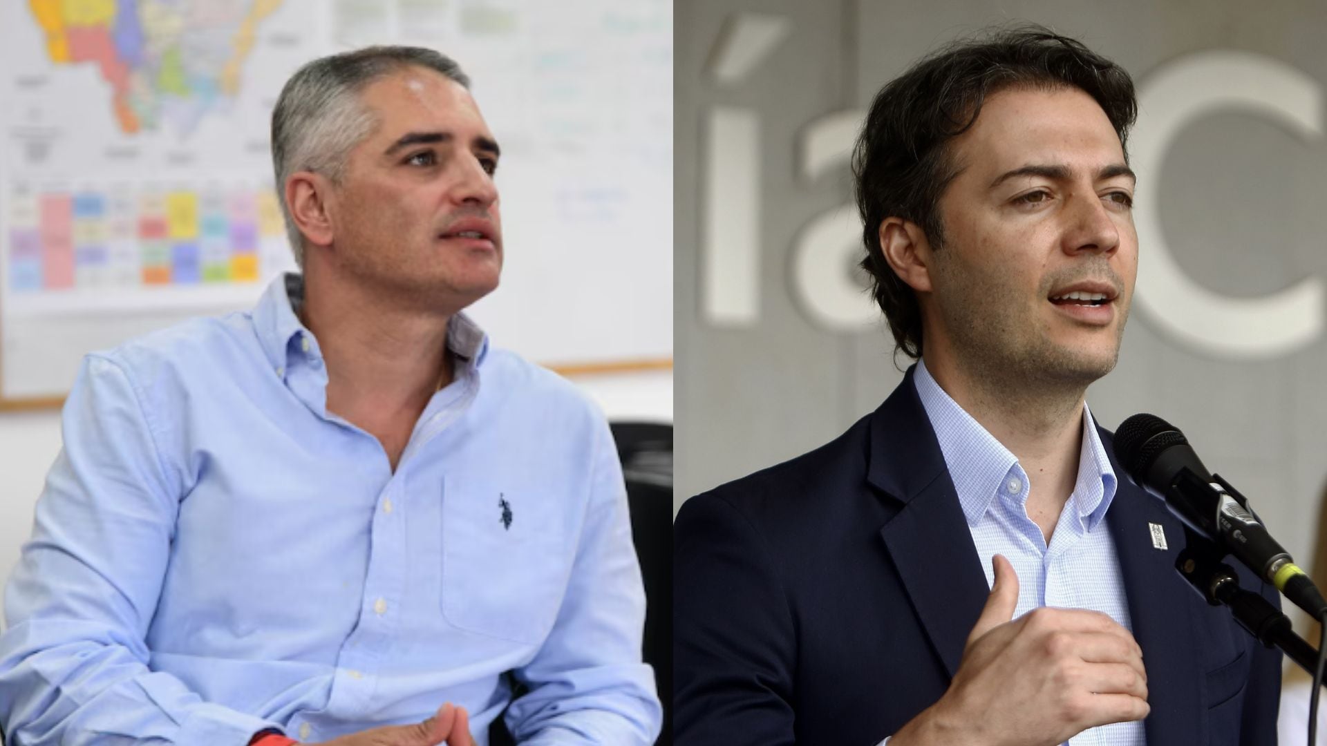 Daniel Quintero y Andrés Julián Rendón protagonizaron un cruce de declaraciones tras el nombramiento del primero, en medio de tensiones por el manejo del sistema de salud en Antioquia - crédito Montaje Infobae/ Andrés Julián Rendón y Colprensa