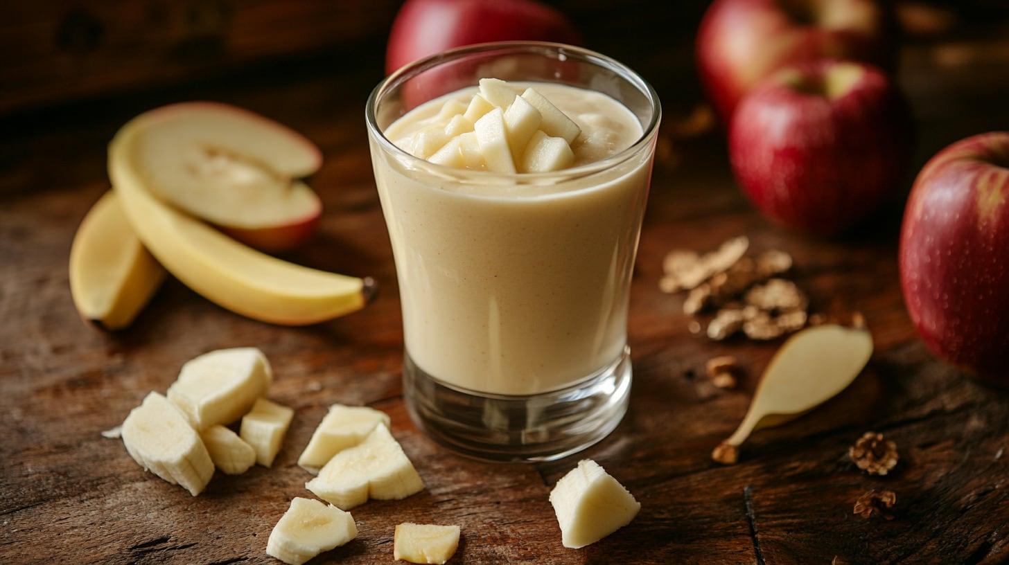 Este licuado combina la dulzura del plátano y la frescura de la manzana, ideal para un desayuno lleno de energía. – (Imagen Ilustrativa Infobae)
