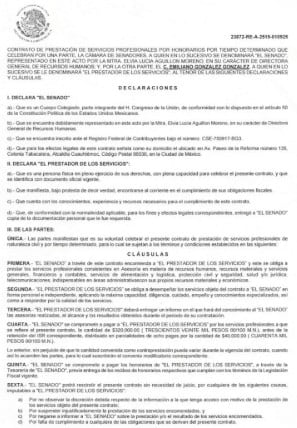 Contratos del Senado revelan pagos por más de 1.2 millones a colaborador de Noroña.