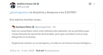 Andrés Forero reaccionó duramente a