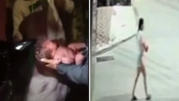 Mujer que habría abandonado a una bebé en una bolsa de basura en Vegachí, Antioquia, quedó registrada en imágenes de una cámara de seguridad