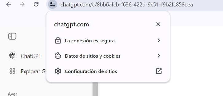 Es clave revisar la seguridad del sitio del chatbot. (ChatGPT)